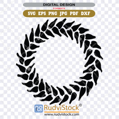 Polynesian Ula Fala Circle Pattern Frame: SVG, JPG, PNG and More Included | Instant Download