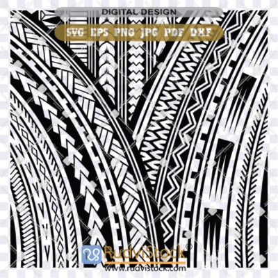 Samoan Tattoo Pattern Tribal Background Design | Instant Download