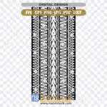 Polynesian Samoan SVG and PNG Tribal Pattern Border | Instant Download