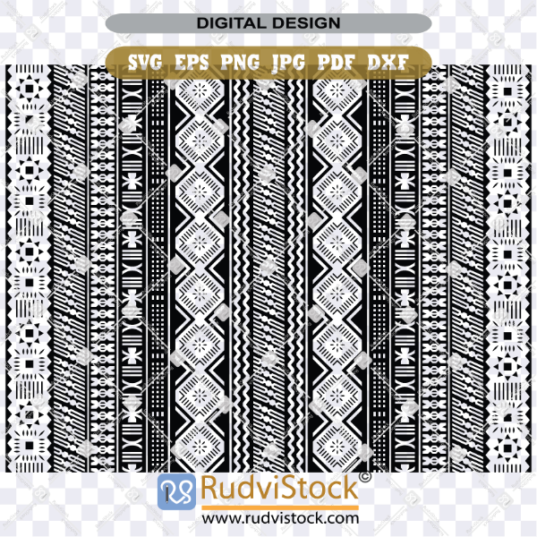 Fijian Tapa Pattern Background