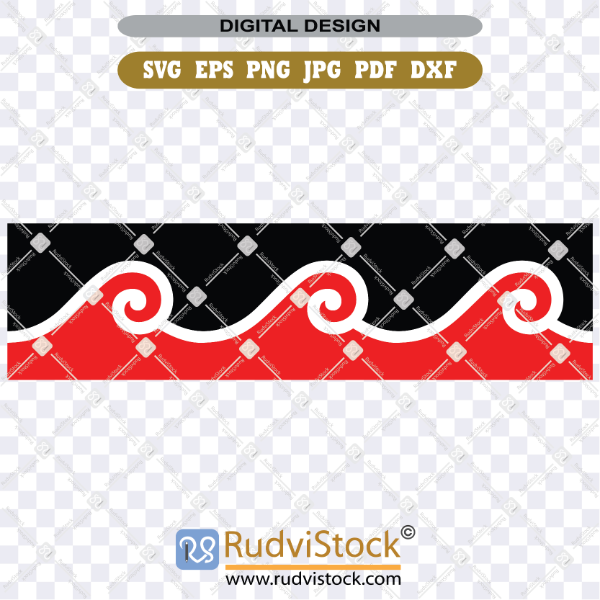 Maori SVG Pattern Seamless Border