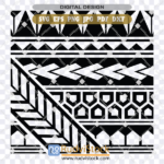 Polynesian Samoan Pattern Tattoo Tribal Background SVG graphic wrap