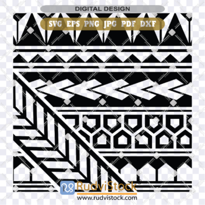 Polynesian Samoan Pattern Tattoo Tribal Background SVG graphic wrap