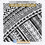 Samoan Tribal Background SVG Phone Case Design printing asset