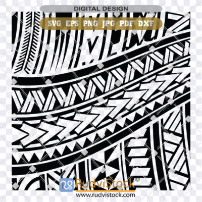 Polynesian Samoan Tattoo Vector Pattern Background SVG layout design