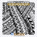 Samoan Pattern Tattoo Tribal Background SVG for Mugs print wrap