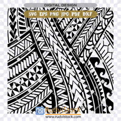 Samoan Pattern Tattoo Tribal Background SVG for Mugs print wrap