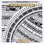 Samoan Pattern Tattoo Tribal SVG Vector Cut File for Cricut