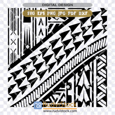 Polynesian Tribal Background SVG Instant Download digital files