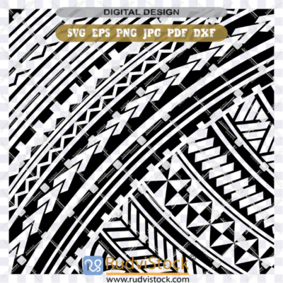 Samoan Pattern Tattoo Tribal Background SVG cut file mockup
