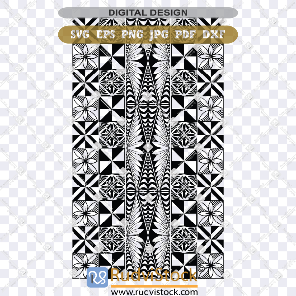 Tongan tapa pattern background SVG vector design for digital download.