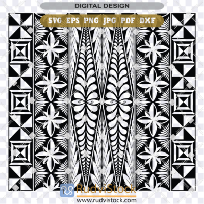 Tongan ngatu barkcloth pattern background vector illustration.