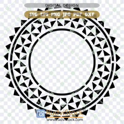 Tongan Design Circle Border Art Design
