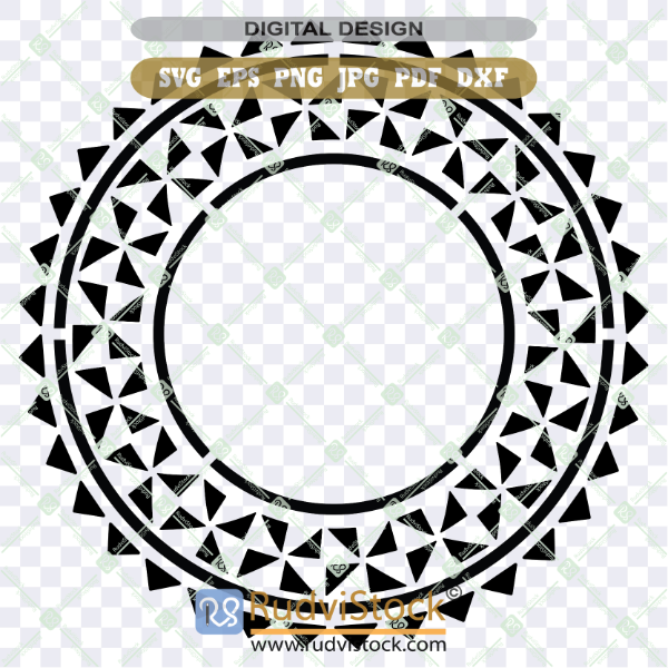 Tongan Design Circle Border Art Design