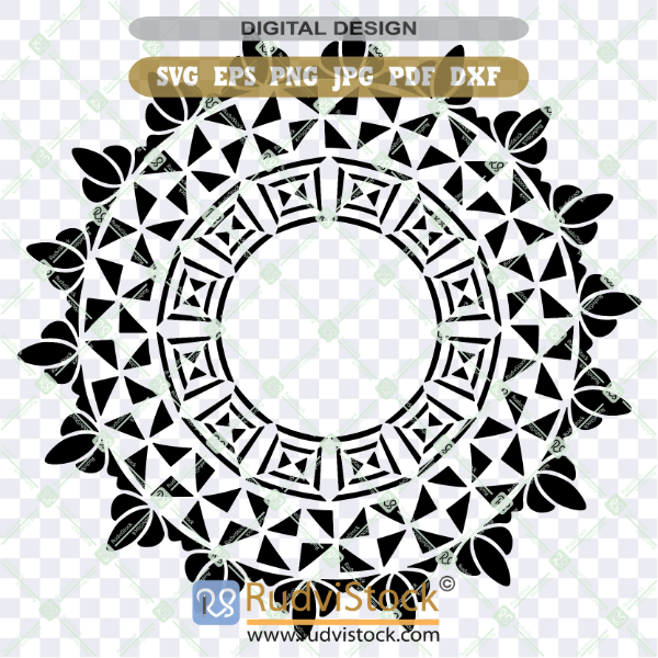 Tongan design circle pattern SVG, instant download