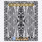 Tongan Pattern Tapa Kupesi Art Design SVG & PNG
