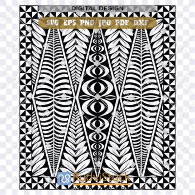 Tongan Pattern Tapa Kupesi Art Design SVG & PNG