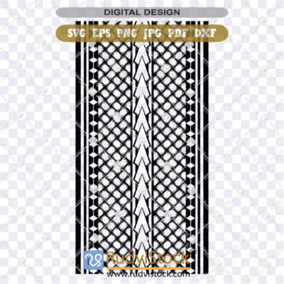 Polynesian Samoan Tribal Seamless Pattern Border SVG and PNG | Instant Download