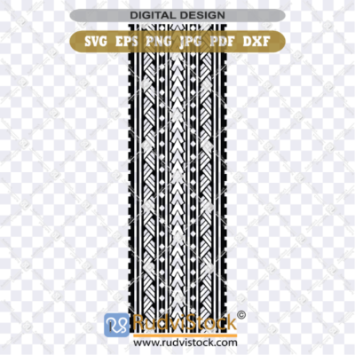 Samoan Tribal Pattern Border SVG Design