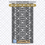 Samoan Tribal Seamless Pattern Border SVG File
