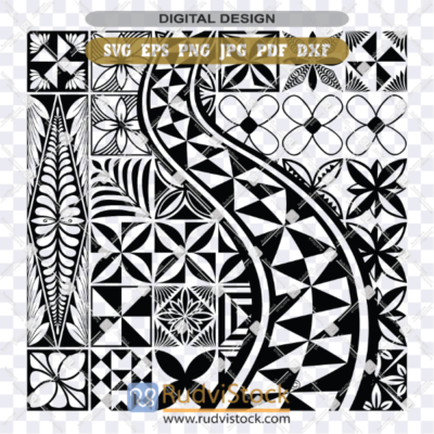 Polynesian Tongan Tribal Pattern SVG Background