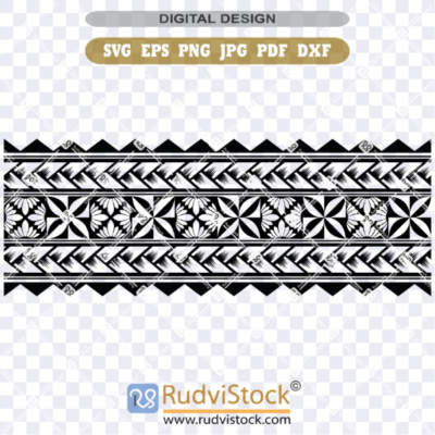 Tongan Tribal Tattoo Border Design