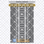 Polynesian Samoan Tribal SVG Graphic Border