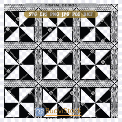 Tongan Polynesian Manulua Pattern Seamless Background