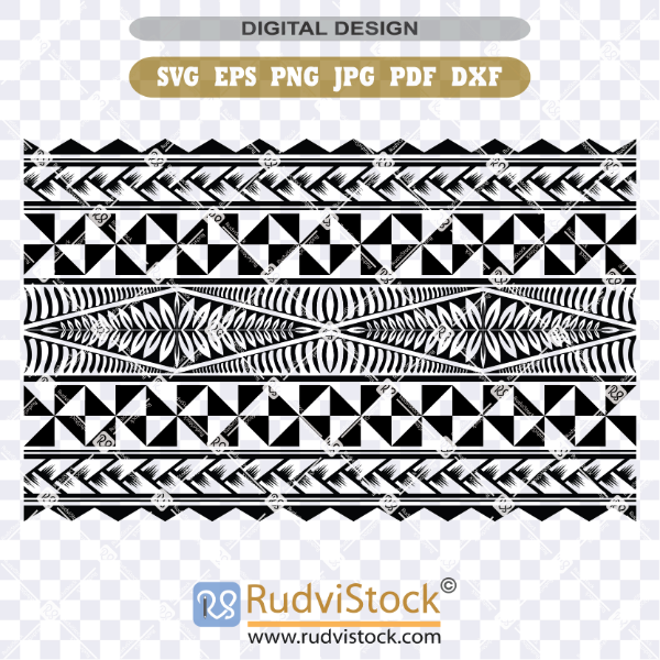border_590_t Tongan tribal design seamless kupesi border | Polynesian designs