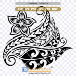Polynesian flowers tattoo Tribal Art Design