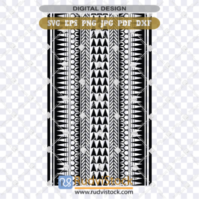 Polynesian Samoan Tribal Seamless Border SVG, PNG and More