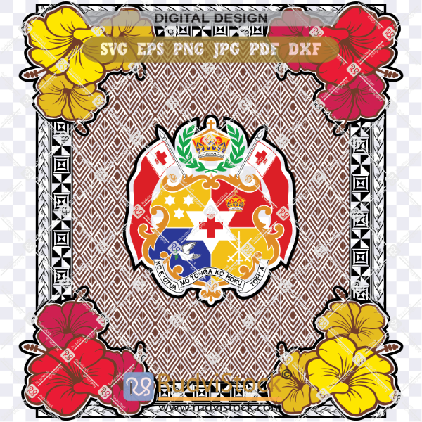 Tongan Coat of arms Design | Tonga Shield Background