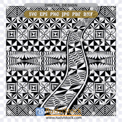 Tongan Pattern Tribal SVG Background Design