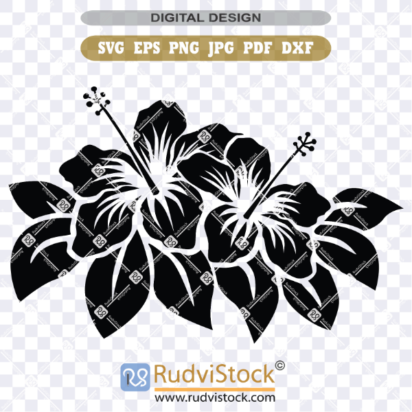 Polynesian Tribal Tattoo Hibiscus Design