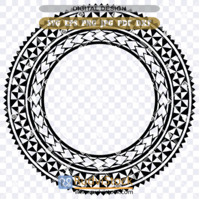 Polynesian tribal tattoo circle pattern SVG