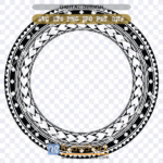 Polynesian frame border circle design SVG