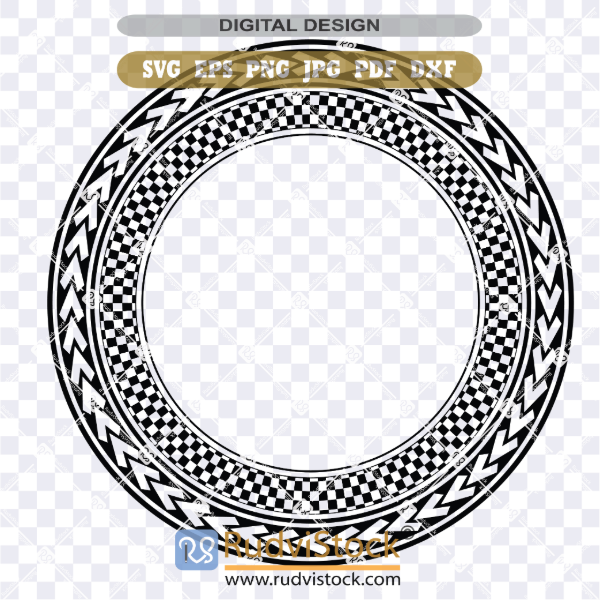 Polynesian Circle Pattern Tribal Design Svg