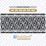 Maori Pattern Border SVG
