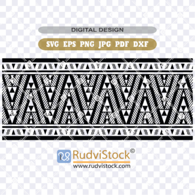 Maori Pattern Border SVG