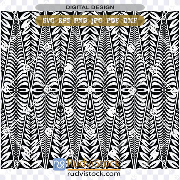 Tongan Pattern Kupesi Design Background SVG