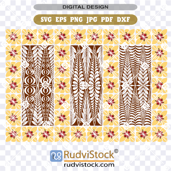 Tongan tapa pattern kupesi Designs SVG