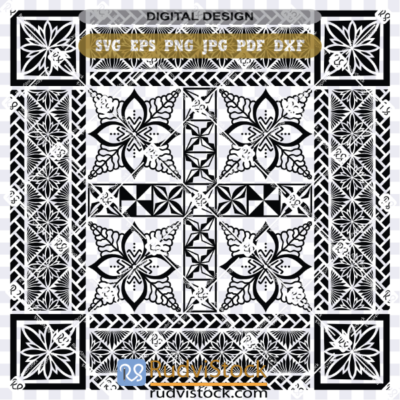 Polynesian Tongan Patterns Background Design