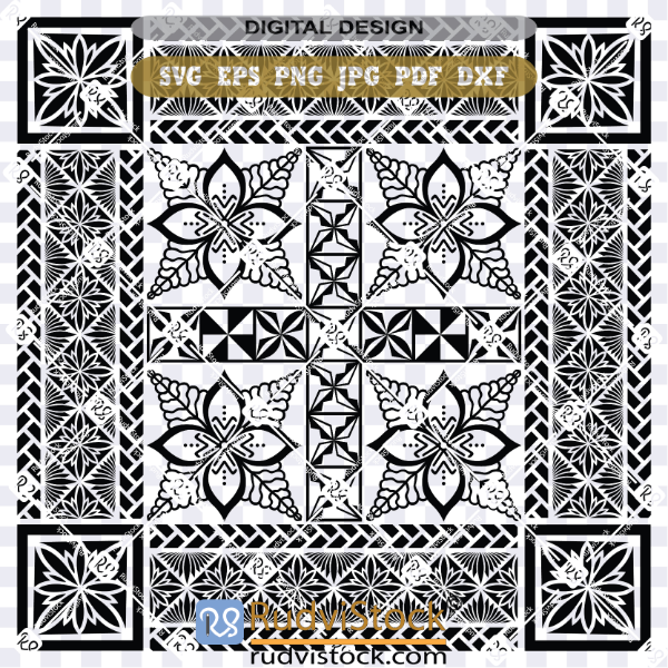 Polynesian Tongan Patterns Background Design